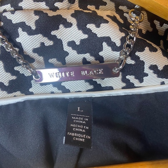 NWOT White House Black Market Houndstooth Belted Jacket - Size L - Picture 2 of 10